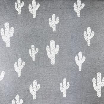 RESTSTÜCK 1,60cm !!! - Strickstoff Jacquard - Kakteen Glitzer grau - Baumwolle